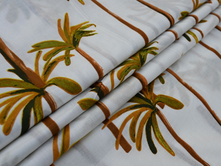Buy palm print cotton fabric online India