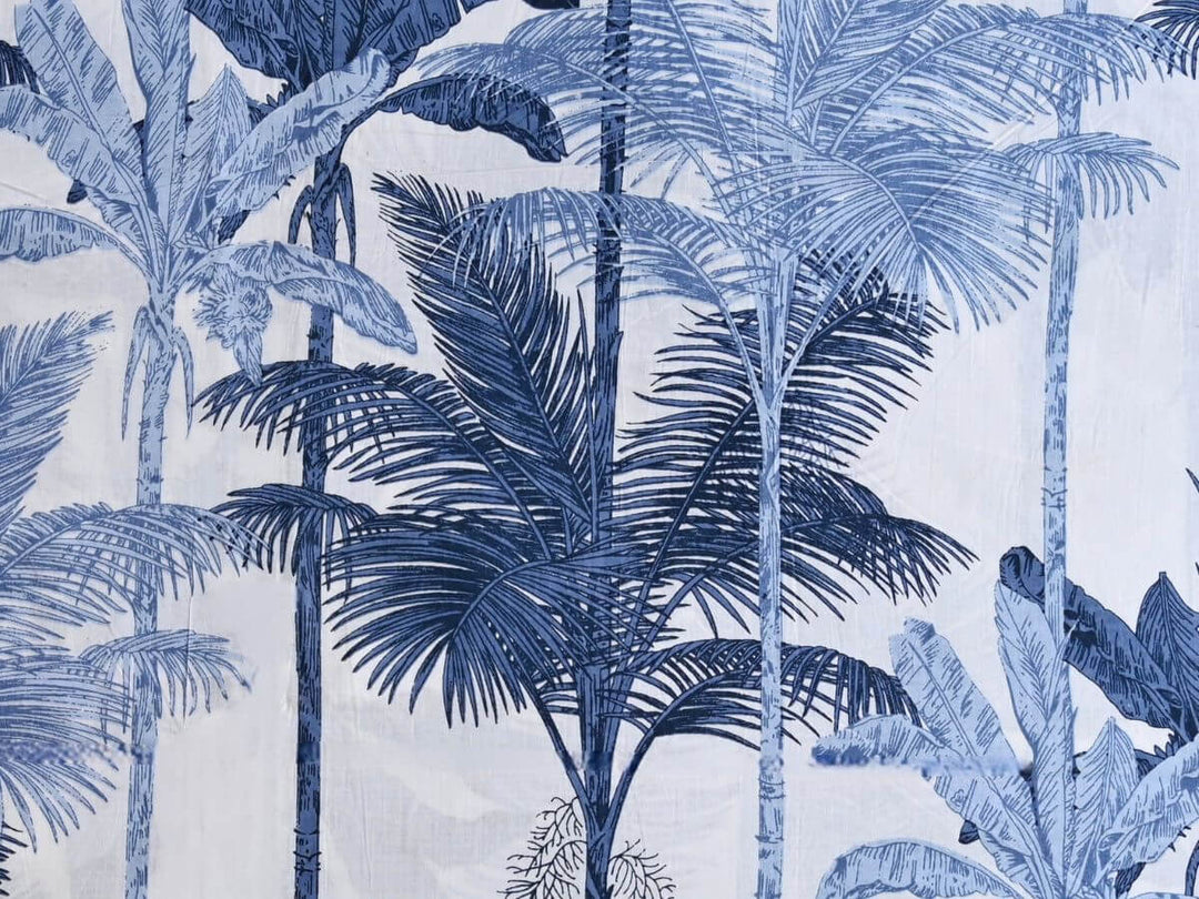 Tropical Indian printed cotton fabric by the yard - Quilting fabric tropical print Indian cotton