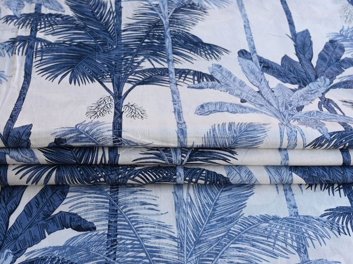 Soft Indian cotton quilting fabric tropical print - Tropical printed fabric for sewing and DIY
