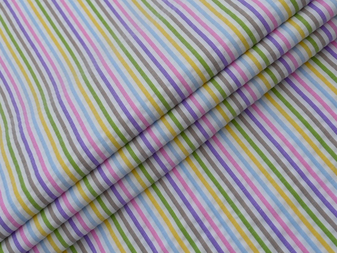 Woven Stripe Cotton Fabric for Apparels | Online Store by the Yard – Indolibas