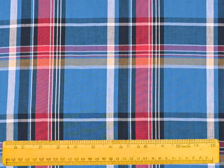 Woven plaid tartan fabrics store online indian cotton Indolibas