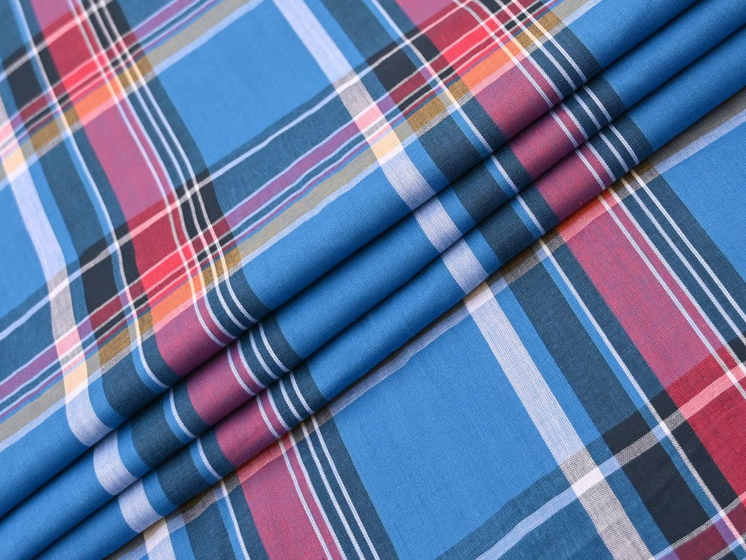 Buy fabric online fabrics store woven plaid tartan Indolibas