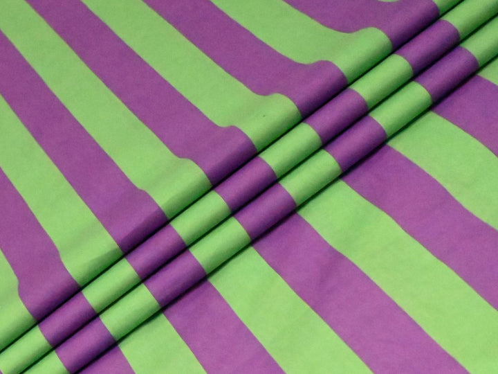 Indolibas purple and green stripe Indian fabric displayed flat as the primary product image.