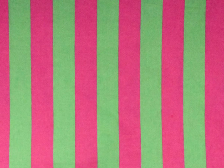 Close-up view of the printed stripe pattern on 80 GSM lightweight cotton fabric.