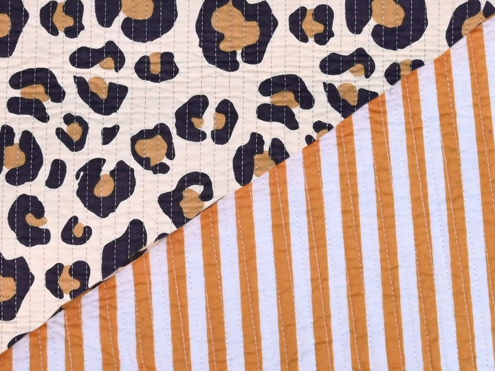Medium weight quilted cotton fabric for cushions and light upholstery