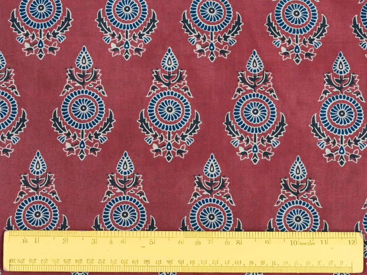 100% pure cotton block print fabric by the meter for dressmaking and décor