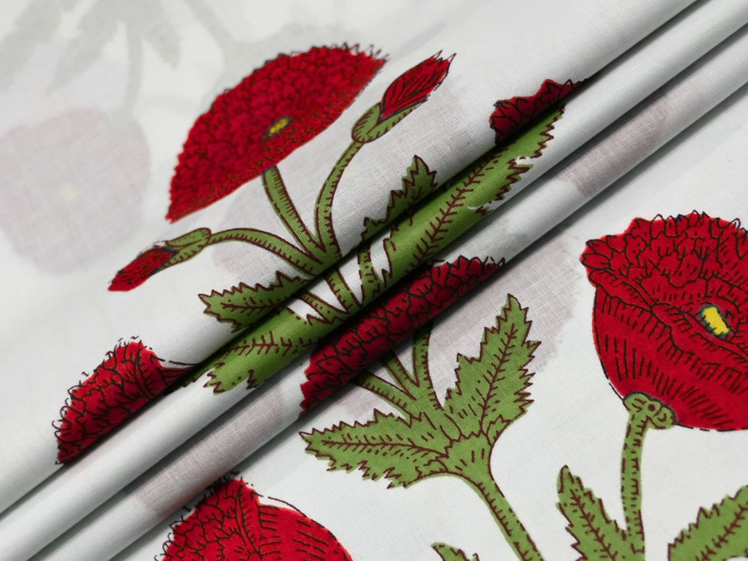 Versatile floral fabric by the meter for sewing, quilting, and crafts