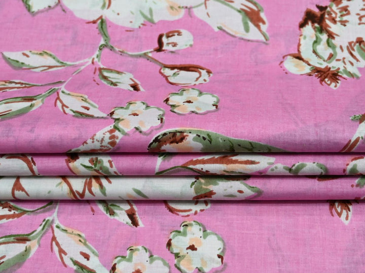 Lightweight Indian cotton fabric by the yard for dressmaking and décor