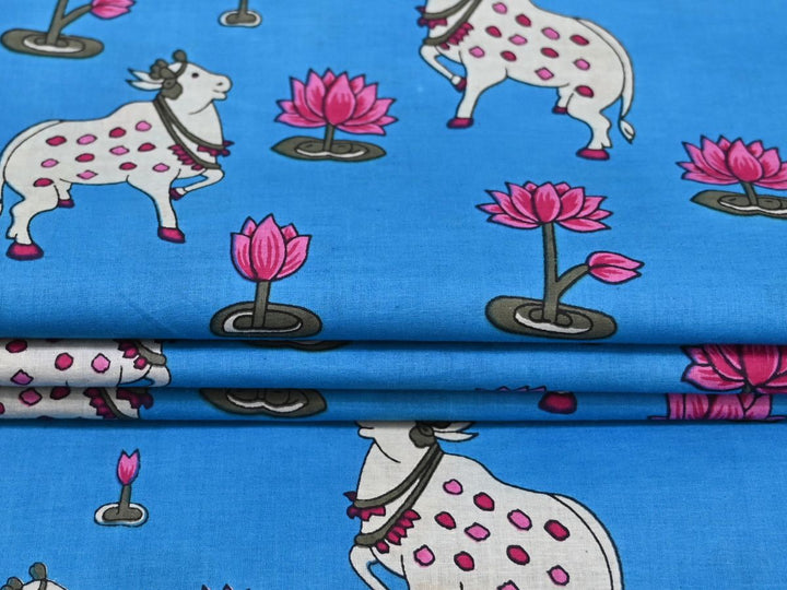 Lightweight Indian cotton fabric by the yard for dressmaking and décor