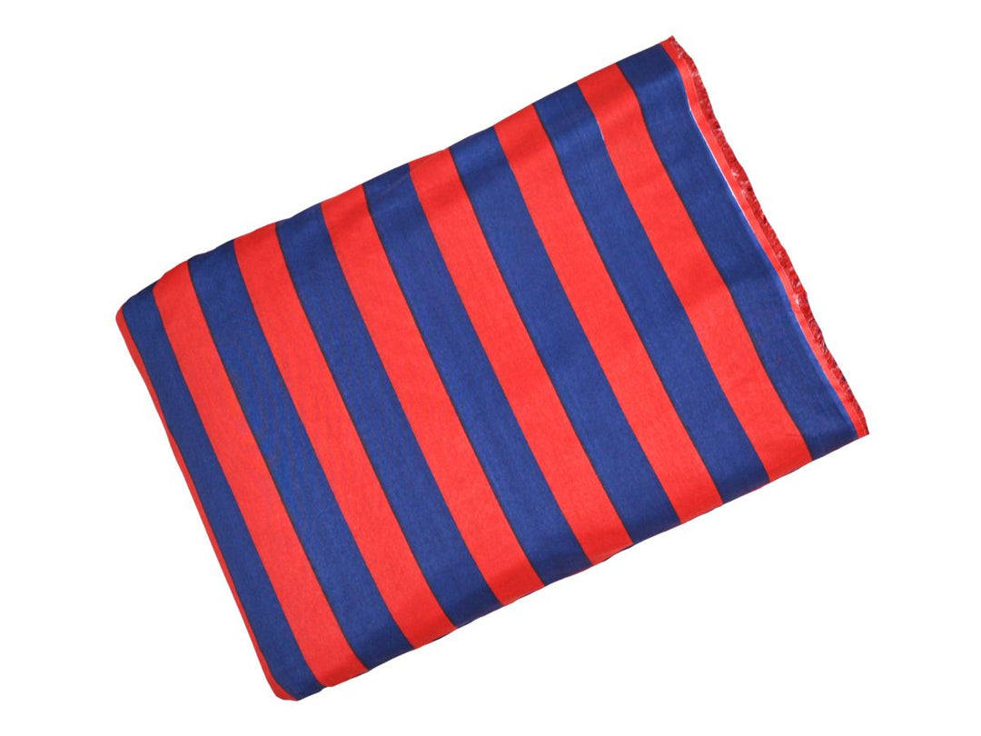 red blue stripe cotton fabric by the yard - indian striped cotton textile