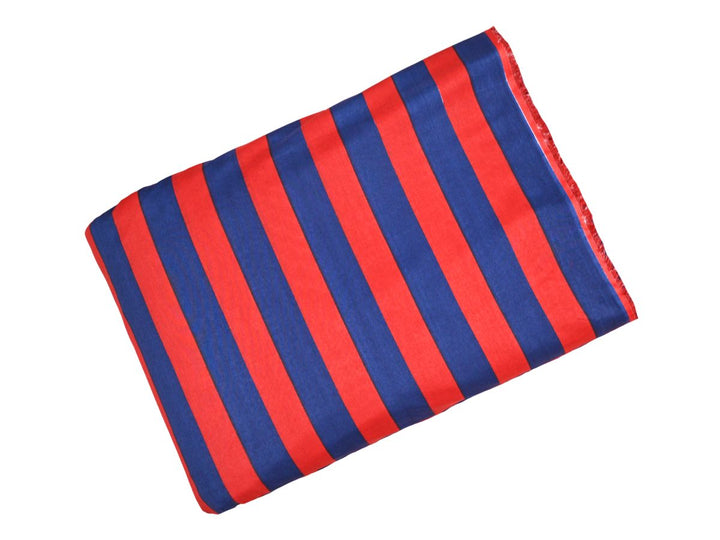 red blue stripe cotton fabric by the yard - indian striped cotton textile