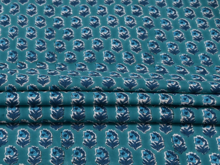  Indian Textile for Sewing Crafts - Block Printed Organic Cotton Fabric by the Yard 