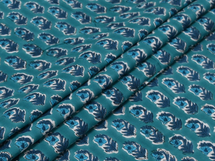 Block Printed Organic Cotton Fabric by the Yard | Indian Textile for Sewing Crafts