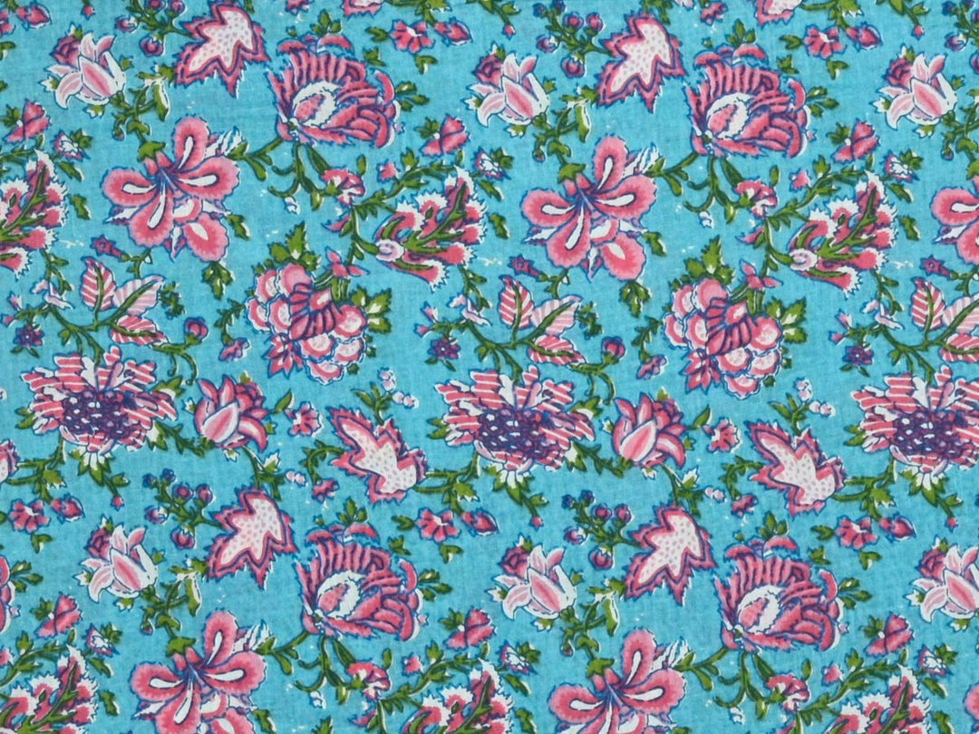 indian floral print cotton fabric by the yard - floral print indian textile fabric