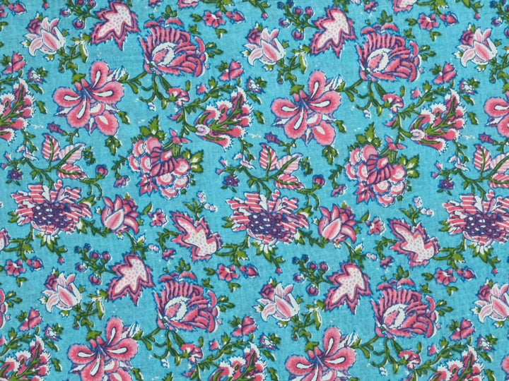 indian floral print cotton fabric by the yard - floral print indian textile fabric