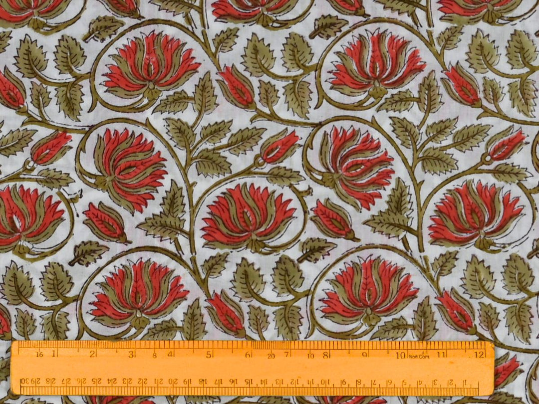block print cotton fabric for dresses - decorative indian cotton textile