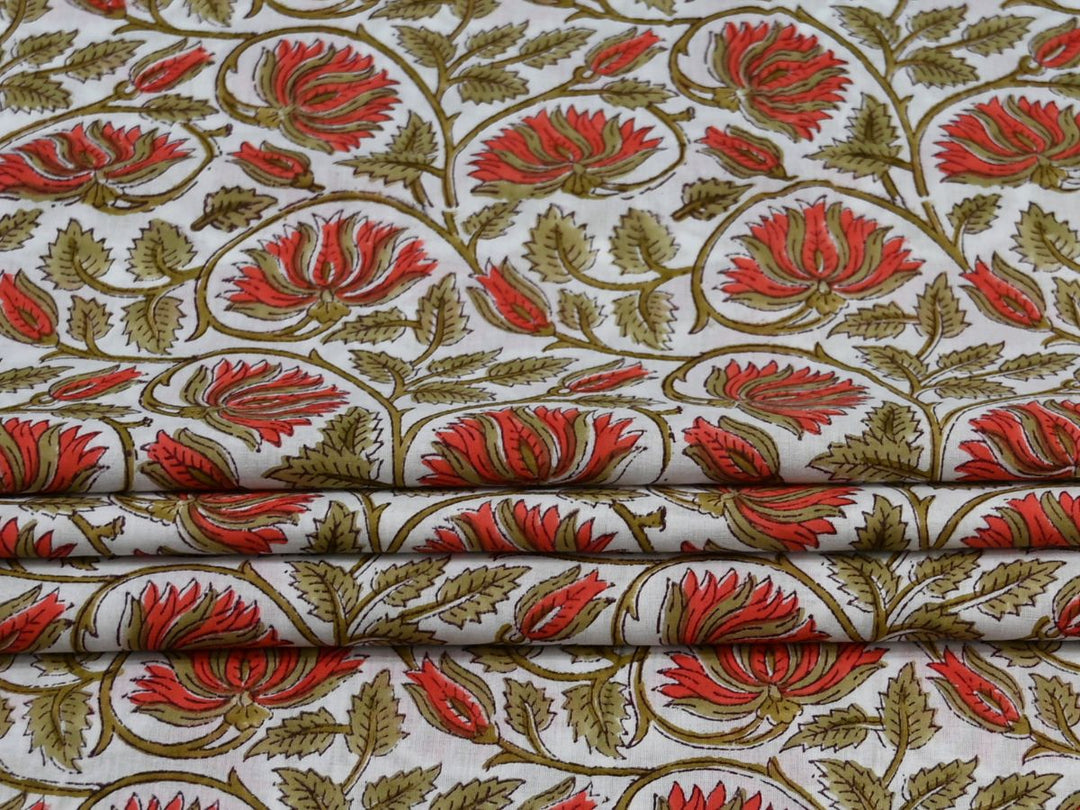 cotton fabric for home decor projects - printed cotton yardage indian textile