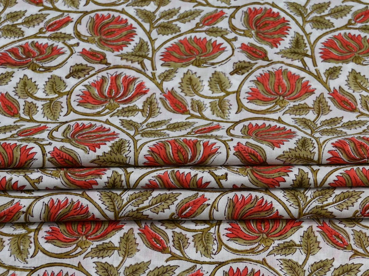 cotton fabric for home decor projects - printed cotton yardage indian textile