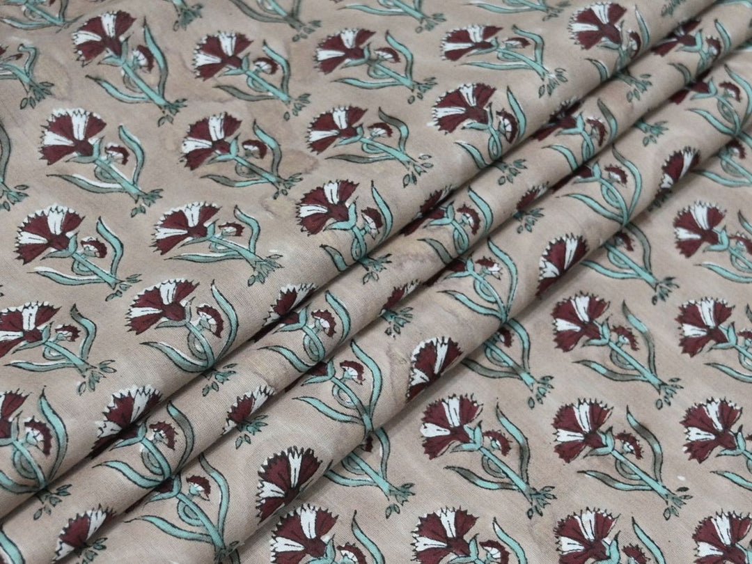 Indian Fabric for Block Printing Textile – Cotton Fabric by the Yard for Crafting 