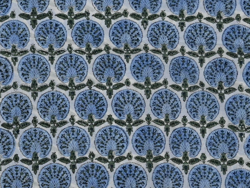 Buy fabrics online block print textile India - Block print fabric for swing chair DIY