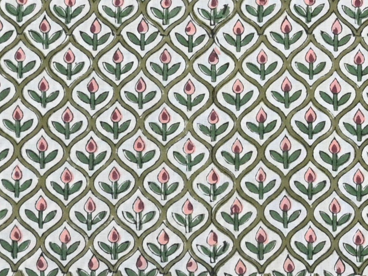 Block Print Fabric by the Yard | Indian Cotton Textile Material