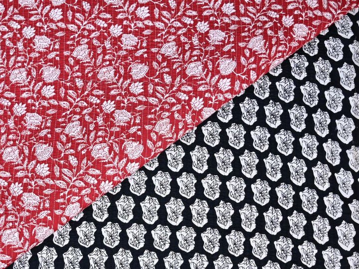 400 GSM quilted fabric for self-lined bags, two-sided cushions, and reversible projects