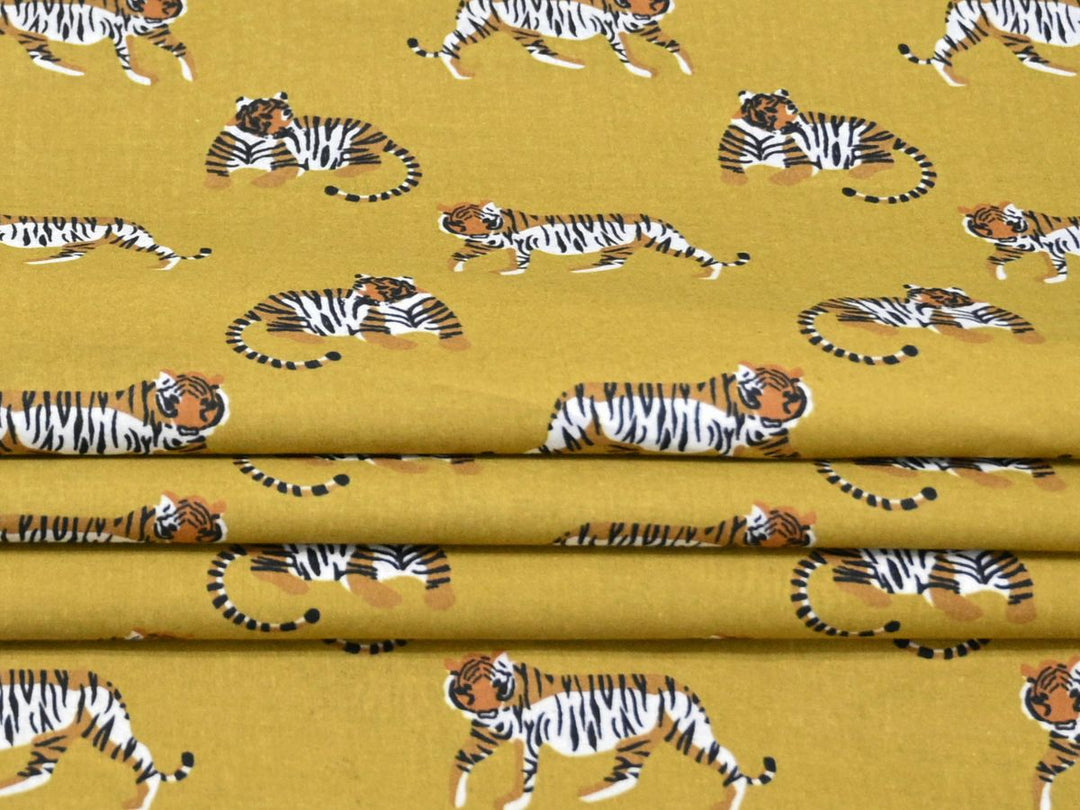 cotton fabric animal pattern close up - animal print fabric for sewing projects 