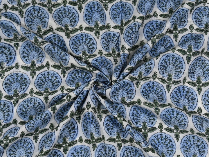 Cotton fabric for DIY home decor projects - Indian block print textile for swing seat