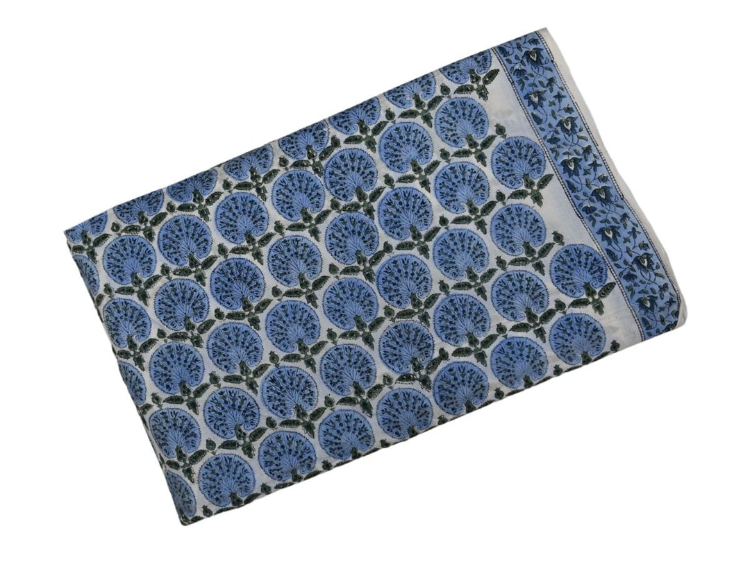 Durable cotton fabric for DIY crafts - Handmade block print fabric for upholstery