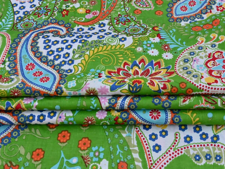 Indian cotton bandana fabric paisley design - Bandana print fabric for DIY sewing projects