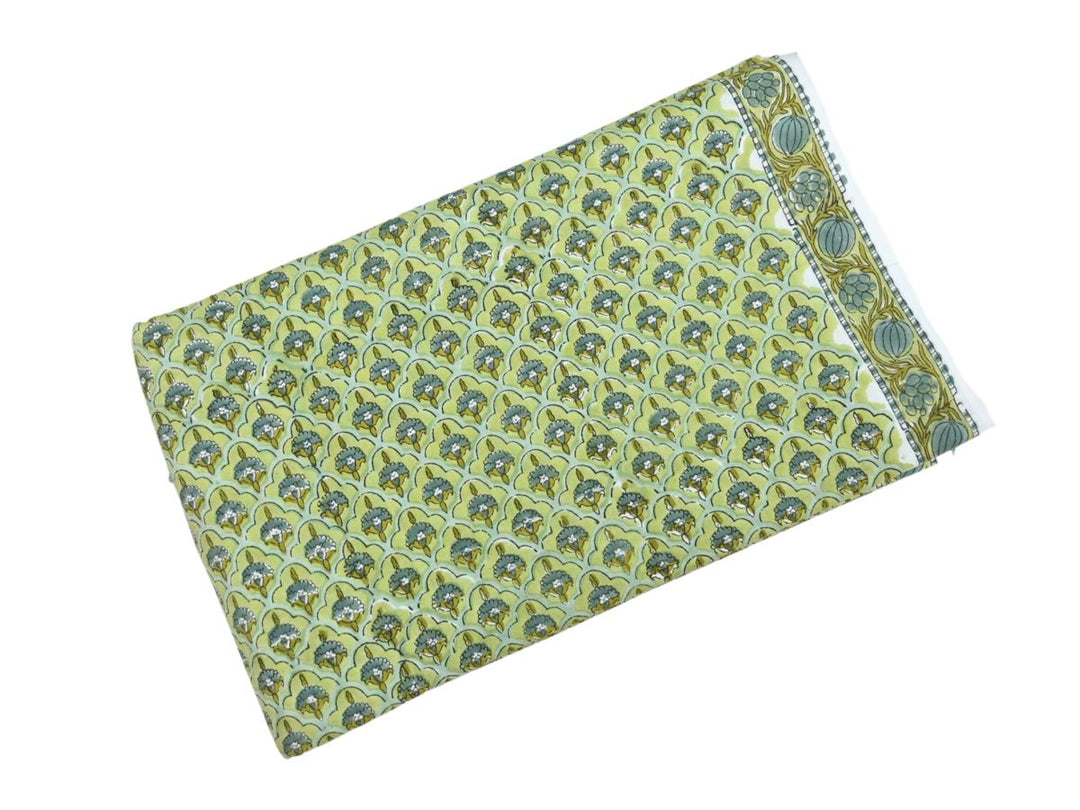 block print cotton fabric close up - indian cotton fabric for sewing projects