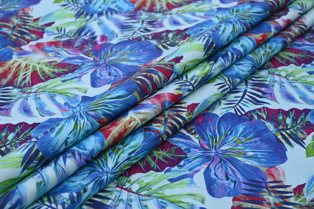 Floral Print Fabrics by the Yard – Indian Cotton Textile with Floral Pattern Designs for Sewing & Decor