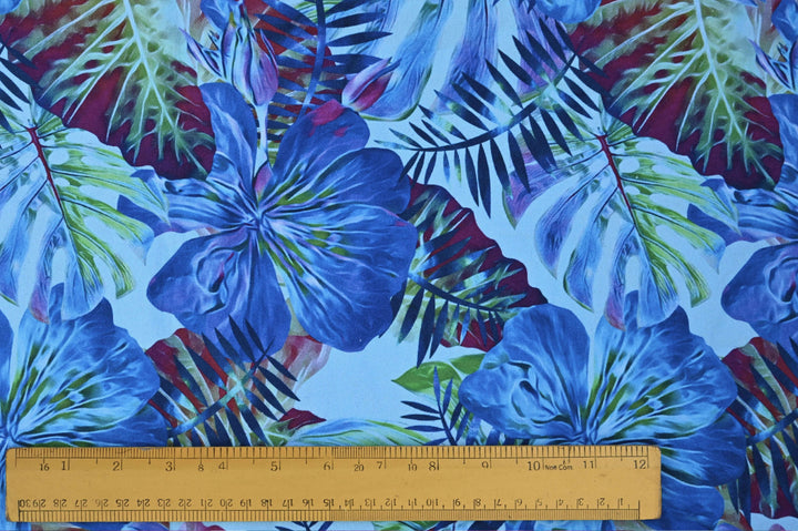 printed floral cotton textile yardage - floral fabric for dresses and quilting